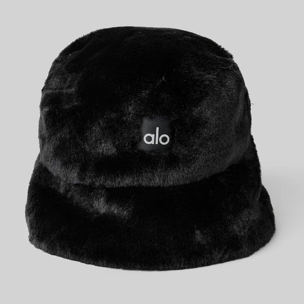 Alo Yoga Faux Fur Bucket Hat Black S/M